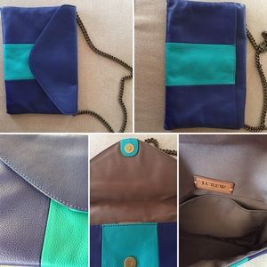 Jcrew factory leather shoulder bag with chain